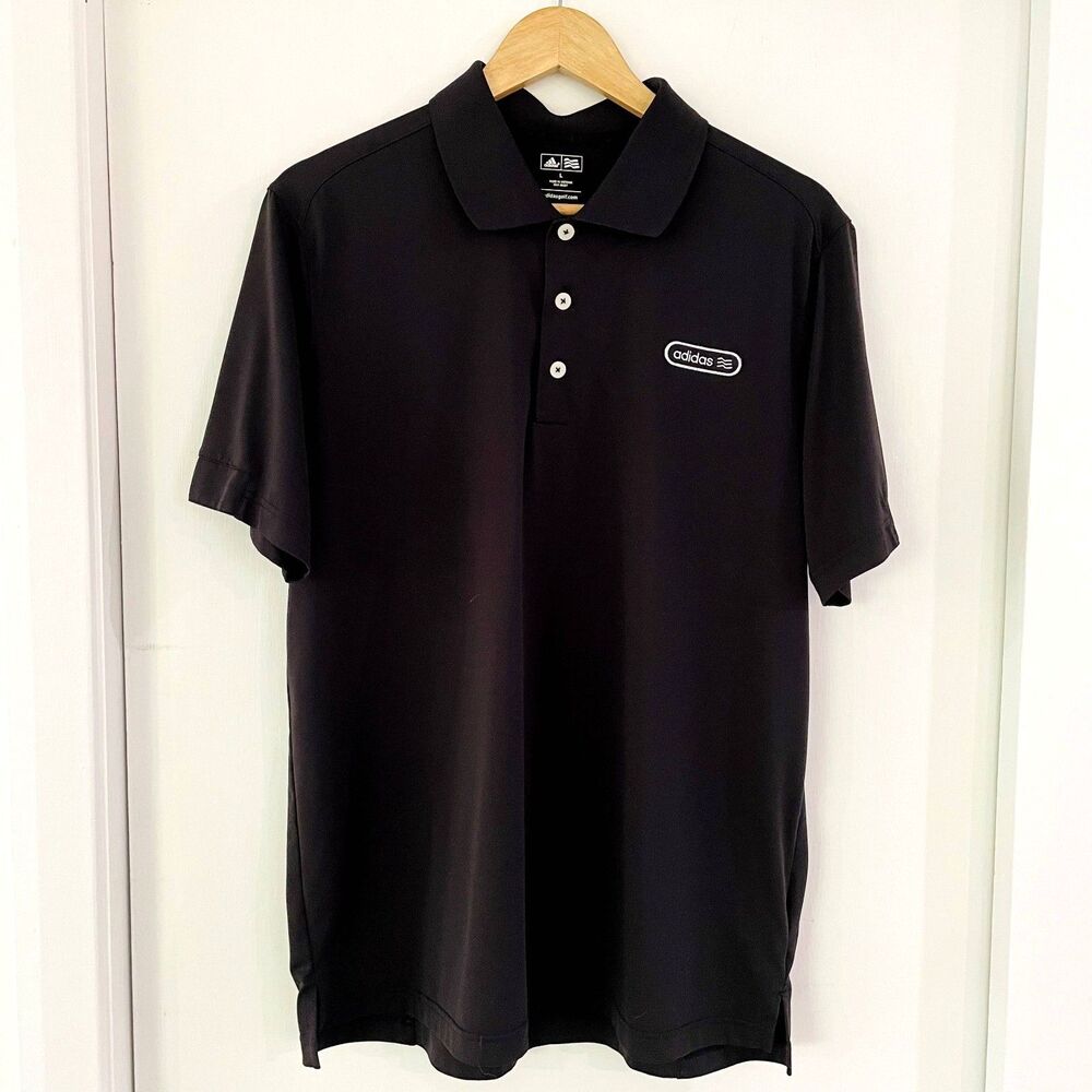 Adidas Men's Black Golf Performance Short Sleeve Lightweight Polo Size L Sport
